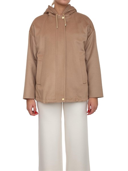 giaccone derris max mara in lana cammello e piumino interno leggero e rimovibile derris