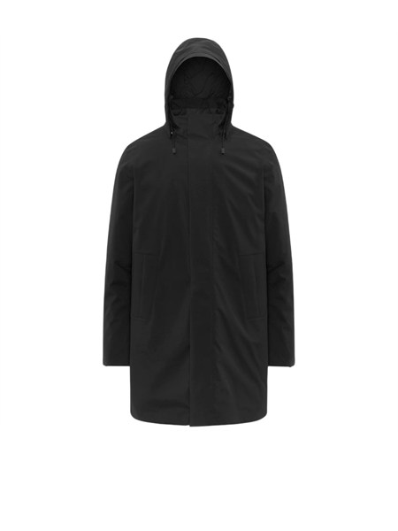 giaccone thomal k way uomo in tessuto nero k7136iw