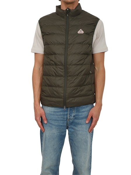 gilet guzet pyrenex uomo in piuma doca e tessuto tecnico verde hmz010