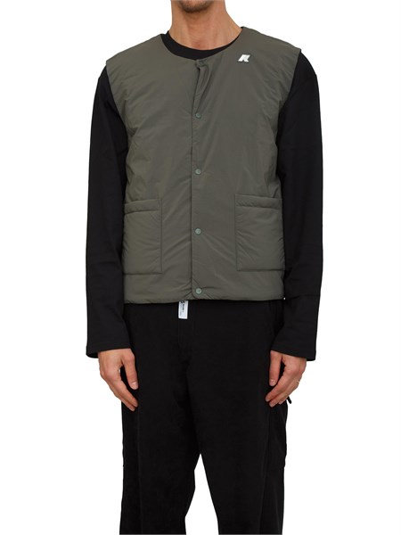 gilet uomo vally k way in nylon tecnico verde k2136gw