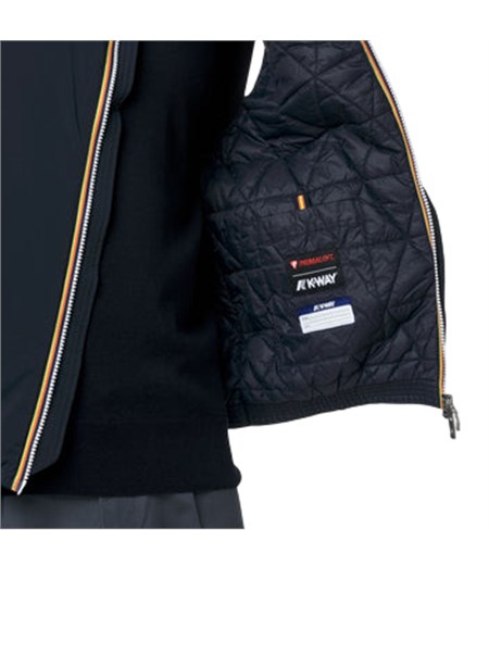 gilet valen k way uomo in nylon blu waterproof k2136bw