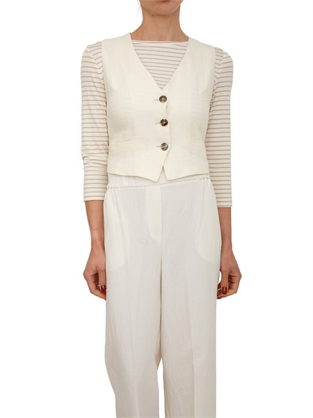 gilet veranda emme marella in lino avorio emmveranda