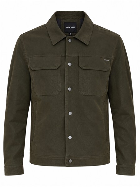 giubbino antony morato in similpelle verde mmco00985fa210105
