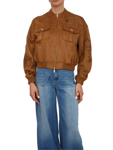 giubbino bomber ermanno firenze in camoscio ecologico cuoio d027e92