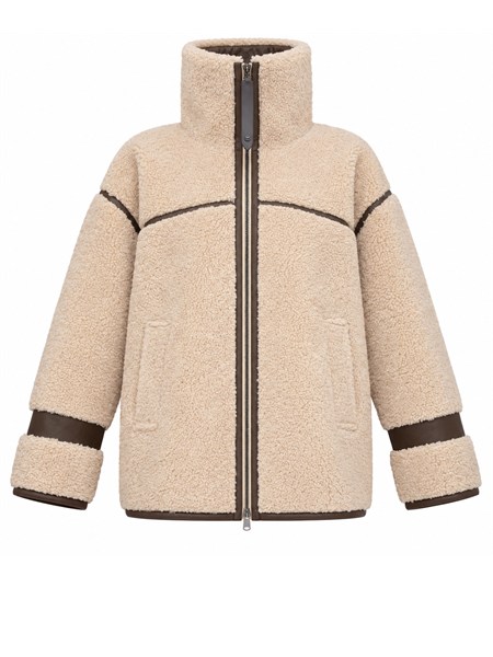 giubbino celosia pinko aspen effetto shearkling beige celosiaa3fj