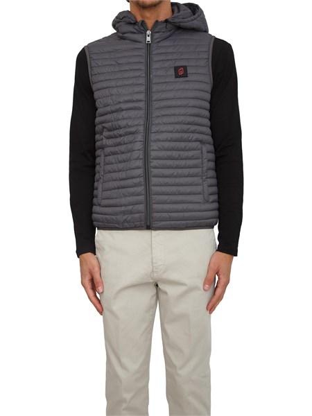 giubbino gilet imbottito liu jo uomo in nylon grigio qf5110t4349