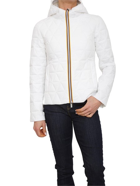 giubbino madlaine k way donna in tessuto bianco k2136ew