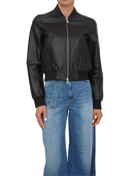 giubbino nero in pelle peuterey donna ped5292choisyaleather01
