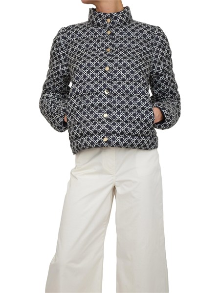 giubbino reversibile emmpatio di emme marella in fantasia e in tinta unita blu emmpatio