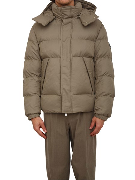 giubbotto boss uomo in tessuto verde micro logo h corbinian550548727