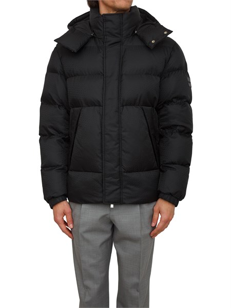 giubbotto nero boss uomo in tessuto idrorepellente h corbinian550551599