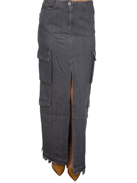 gonna donna patrizia pepe grigio 8g0415d080s684