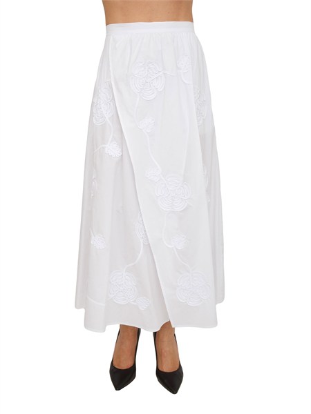 gonna liu jo in popeline di puro cotone con disegno 3d ca6178t039a