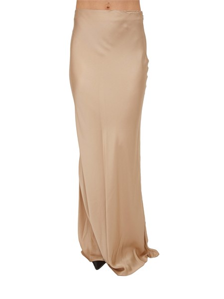 gonna lunga blugirl in raso di viscosa cammello ra6168t448a