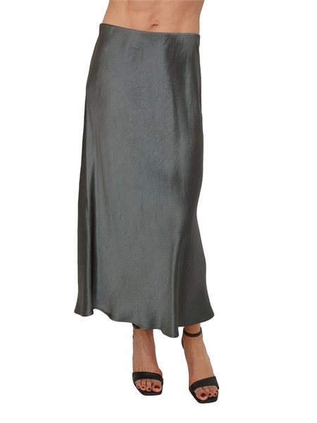 gonna mmlalessio max mara mm in tessuto verde lucido mmlalessio
