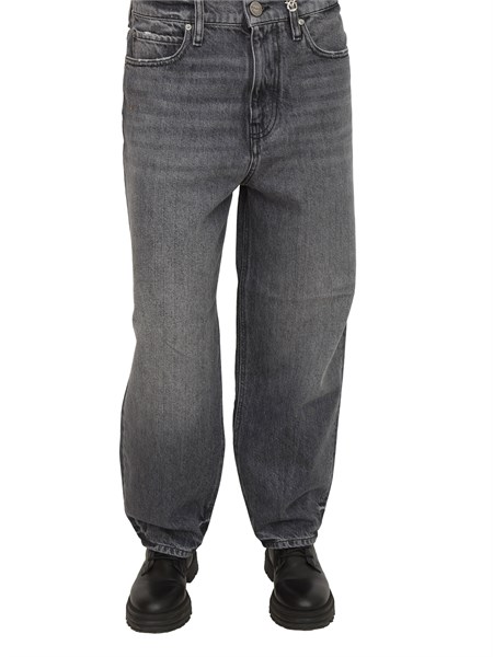 jeans balloon pinko in denim grigio estellea2ry