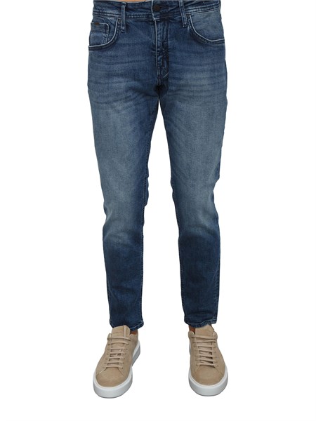 jeans kurt antony morato tapered fit in denim malaga blue effetto used mmdt00282fa750599 w02125