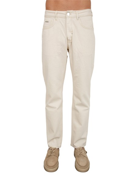 jeans liam antony morato in denim di cotone avorio mmdt00306fa710010 w02187