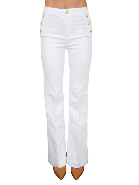 jeans liu jo donna bianchi con bottoni oro ua6162t456a