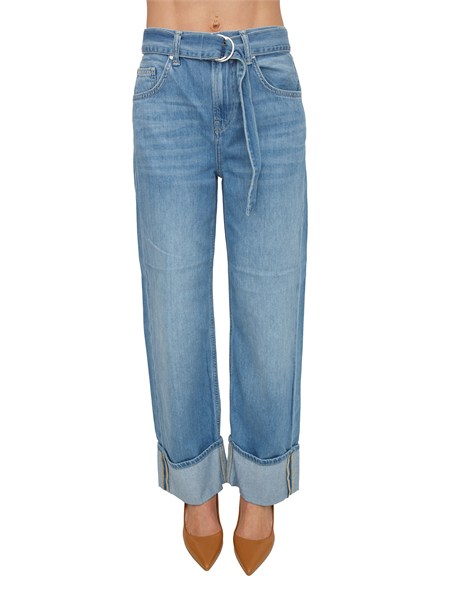 jeans liu jo donna in denim chiaro con cintura ua6266d0309