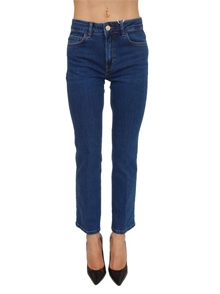 jeans slimflare emme marella in cotone stretch blu medio emmslimflare