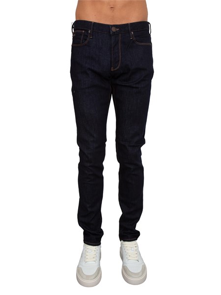 jeans uomo emporio armani in cotone blu scuro em000121af14120
