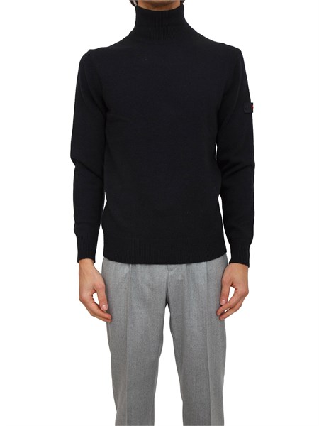 maglia a collo alto peline 02 peuterey uomo in misto lana yak blu peu5622peline02