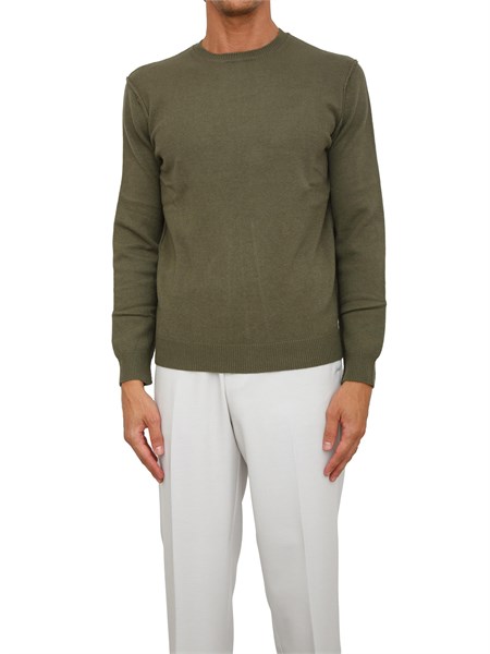 maglia antony morato in misto lana verde con cuciture giromanica e dietro mmsw01557ya500095