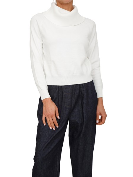 maglia aviera kocca in misto viscosa bianca avierapma7485abun0000