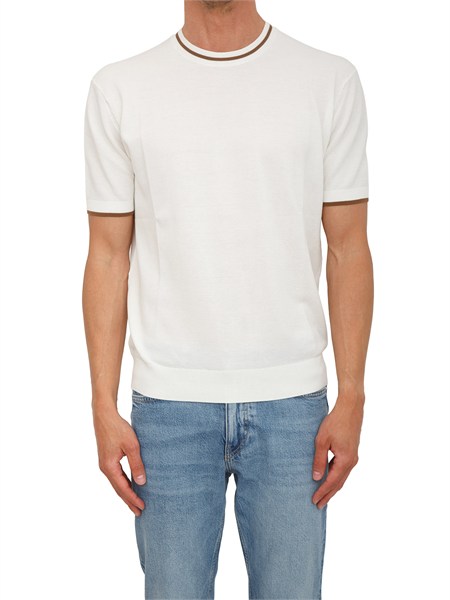 maglia bianca paolo pecora in cotone a018f100