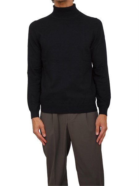 maglia collo alto antony morato relaxed fit in misto viscosa blu mmsw01562ya200081