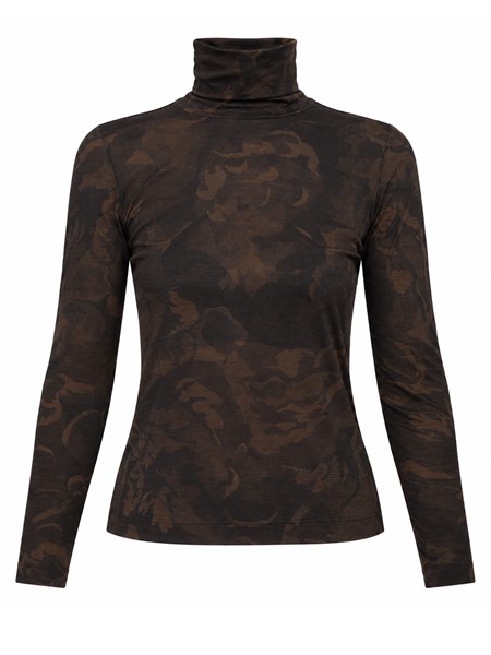 maglia dolcevita brendola pinko in misto lana camouflage brendolaa3mt