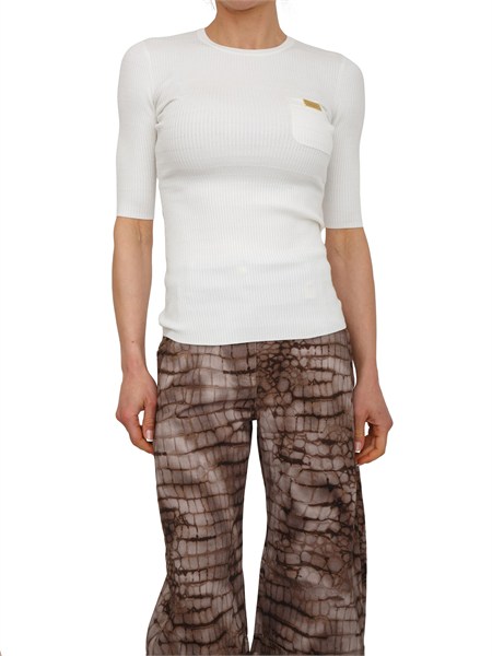 maglia elisabetta franchi in tessuto avorio mk87b61e2