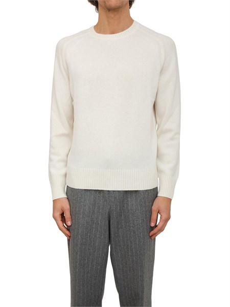 maglia girocollo boss uomo in cashmere bianco h halvo50549987