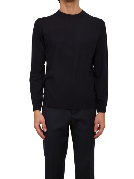 maglia girocollo corneliani in lana blu 26m4002625606