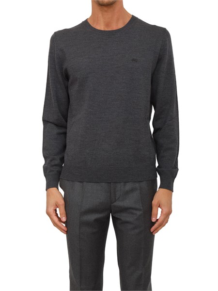 maglia girocollo etro uomo in lana grigia con logo mrkf0096al291