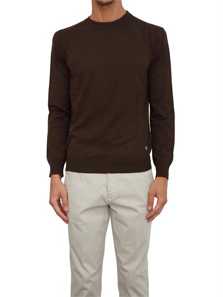 maglia girocollo liu jo uomo in misto cotone e seta blu qf5112ma19r