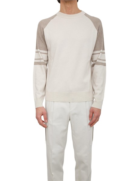 maglia girocollo peserico uomo in lana merino e cashmere r59407f12y9c470