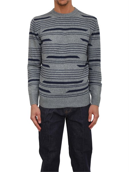 maglia guess jeans uomo in misto lana grigia m5br26z0522