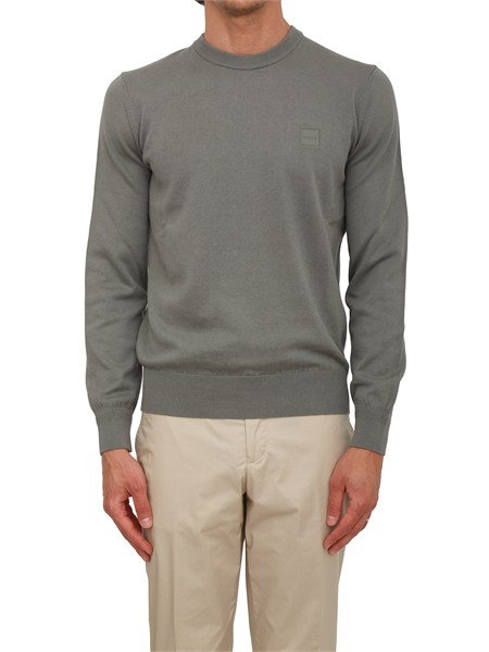 maglia kanovano boss uomo in cotone e cashmere verde kanovano s50527583