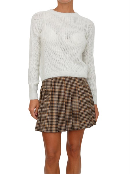 maglia liu jo donna in alpaca e lana panna con lurex cf5389ma86q