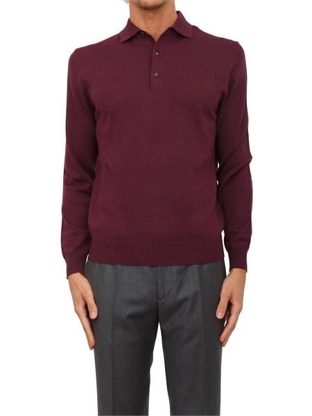 maglia polo etro uomo in misto lana bordeaux mrkf0028al291