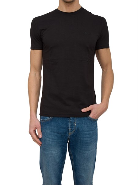 maglia tagliata manica corta nero 121312