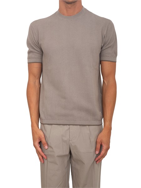 maglia taupe a maniche corte emporio armani em005529af25257