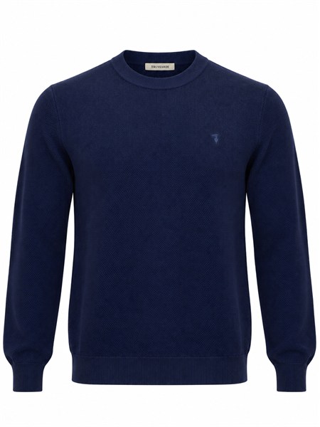maglia trussardi uomo in lana blu m00380278m