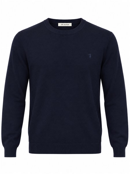 maglia trussardi uomo in pura lana blu m1508082gu