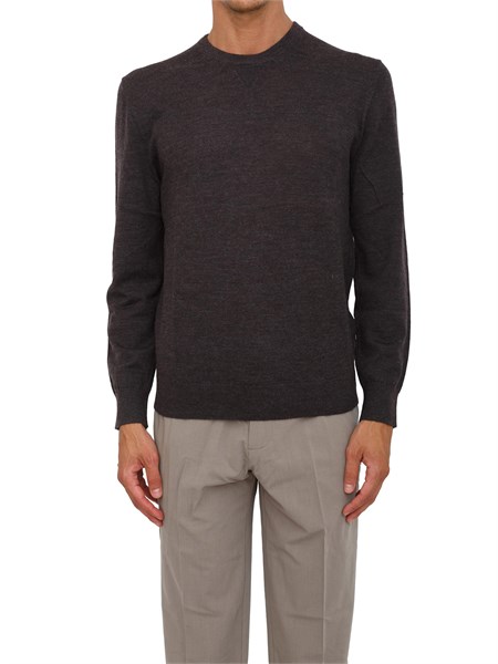 maglione girocollo marrone armani exchange in lana vergine 8nzm3azm8az