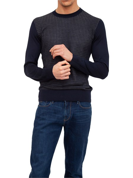 maglia uomo brioni blu umq90lo8k15