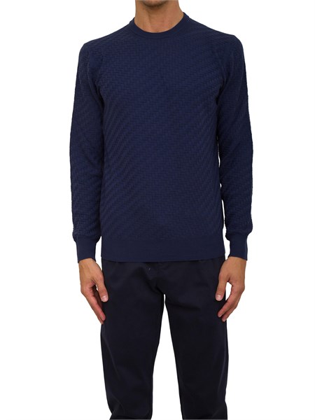 maglia uomo corneliani blu 94m5059425115