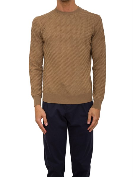 maglia uomo corneliani cammello 94m5059425115